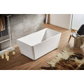 White Color Acrylic Flatbottom Freestanding Bathtub